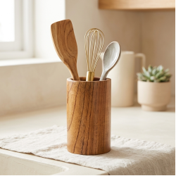 Wooden Utensil Holder